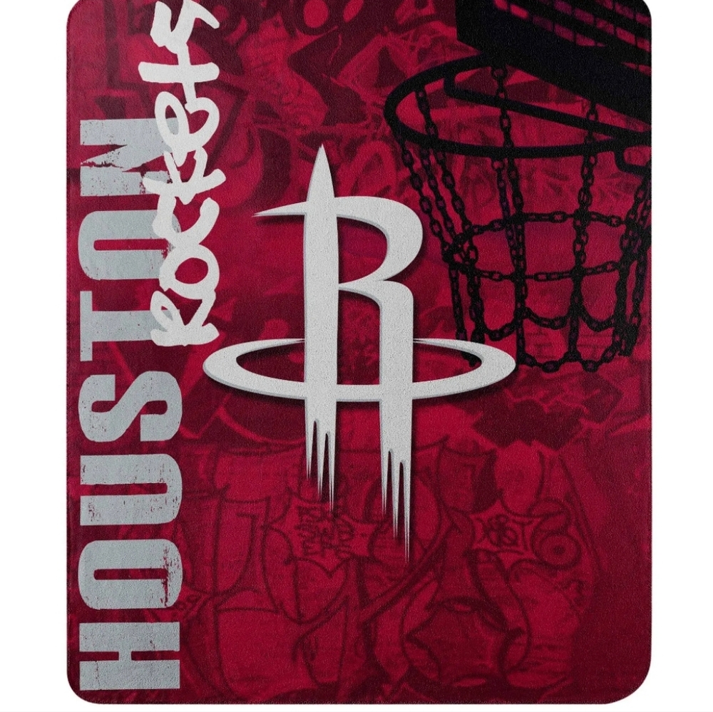 NBA Houston Rockets Fleece Throw New! - Picture 2 of 8